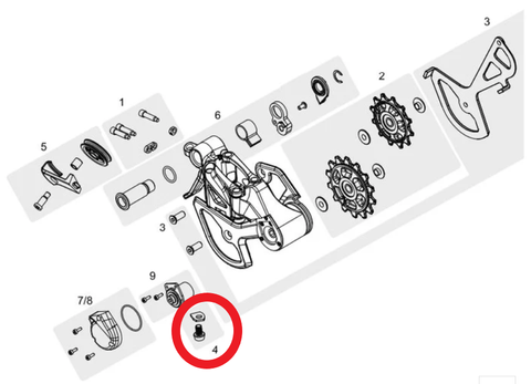 BICYCLE PARTS - TRP CABLE ANCHOR KIT(1PC), FOR RD - M9050/M9070
