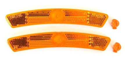 Amber Yellow Wheel Reflectors 2 Piece Set For Enhanced Visibility And Cycling Safety Gear, Bicycle Accessories For Night Rides, Universal Fit