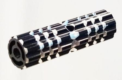 BICYCLE PARTS - FOOT PEGS, 3/8 X 26T AXLE, 28 X 100MM THREADED, ALLOY, BLACK, PAIR