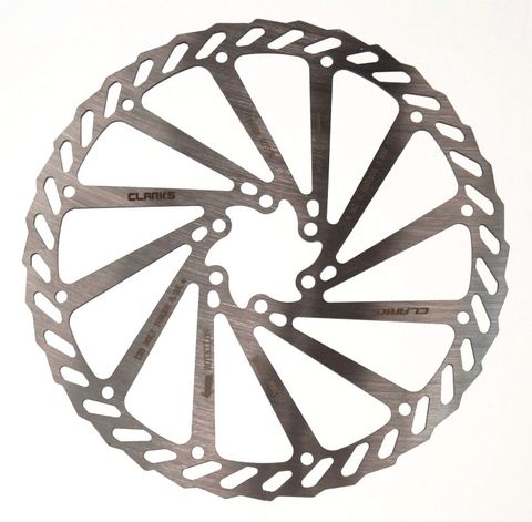 BICYCLE PARTS - DISC ROTOR - CLARKS, STAINLESS STEEL 203MM, ALL SILVER FINISH QUALITY CLARKS PRODUCT