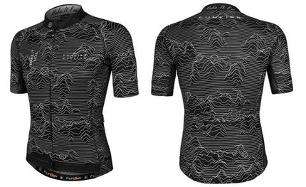 BICYCLE PARTS - BLACK PRO JERSEY - FUNKIER ROSSINI, RACE FIT, FULL ZIP, MENS - SMALL
