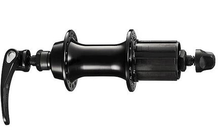 Shimano 10-Speed Rear Hub 135mm Black Aluminum - 32 Hole MTB Bicycle Component For Cycling Enthusiasts