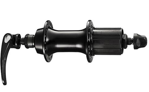 Shimano 10-Speed Rear Hub 135mm Black Aluminum - 32 Hole MTB Bicycle Component For Cycling Enthusiasts