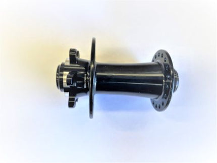 BICYCLE PARTS - HUB, FRONT, NOVATEC DISC THRU (THROUGH) AXLE, SEALED BEARINGS, 36H, 15MM, 100MM BLACK (W/O AXLE) NO LOGO'S