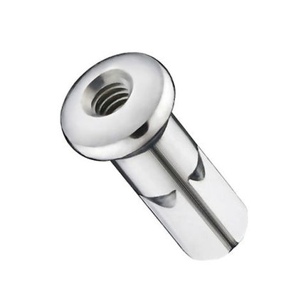 BICYCLE PARTS - PILLAR INTERNAL NIPPLES, MOD 5R, BRASS, 14G - FG 2.3/2.0 THREAD, 0.95G, 10.5MM LENGTH, SOLD AS 1 GROSS (144PCS), SILVER (SUITS NIPPLE TOOL U1276)