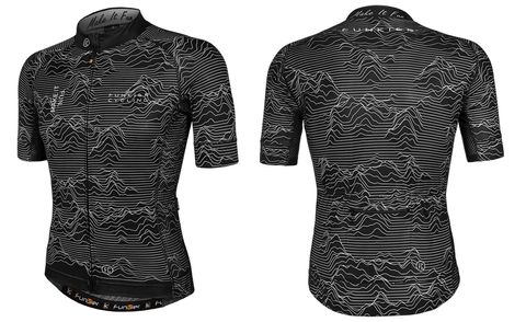 BICYCLE PARTS - BLACK PRO JERSEY - FUNKIER ROSSINI, RACE FIT, FULL ZIP, MENS - LARGE