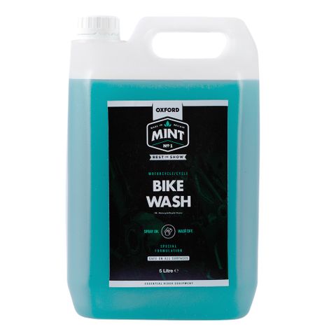 Oxford Mint Bike Wash 5L - Biodegradable All-purpose Cleaner For Motorcycles & Cycles, Removes Dirt And Grime, Mint Scent