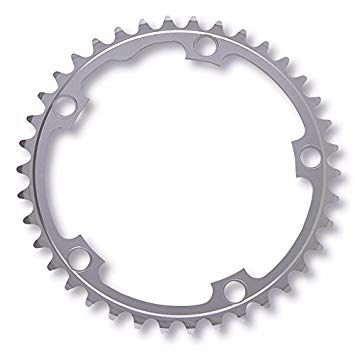 BICYCLE PARTS - CHAINRING - ROAD STRONGLIGHT , 42T, 5083 SILVER - 130MM BCD, 5 HOLE FOR 9/10 SPD