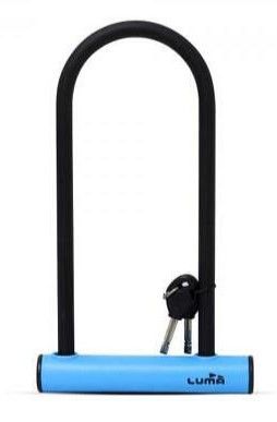 Luma U Lock 180x320mm Blue Receiver With 12mm Bar Thickness Heavy Duty Security Bike Lock