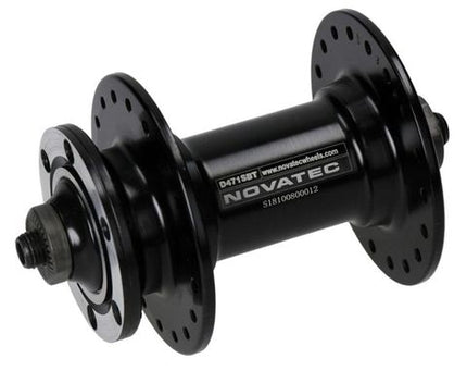 BICYCLE PARTS - HUB, FRONT DISC BLACK 32H NOVATEC Q/R ALLOY 6 BOLT, 2 X SEALED BEARING