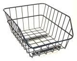 BICYCLE PARTS - BASKET - REAR, WIRE WIDE MESH, BLACK, 38CM X 30CM X 17CM