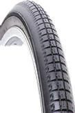 BICYCLE PARTS - TYRE 26 X 1.3/8 - BLOCK TREAD - BLACK, (37 - 590) QUALITY VEE RUBBER TYRE