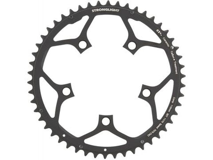 Stronglight 50T Road Chainring Black 110mm BCD 5 Hole For 10/11 Speed Cycling Crankset Ceramic Teflon Treatment