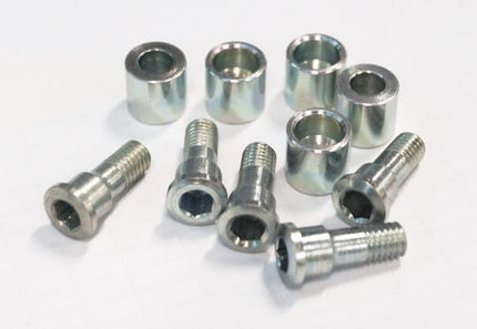 BICYCLE PARTS - CHAINRING BOLT KITS, STRONGSCREW TO ASSEMBLE HOLDER STEEL SILVER