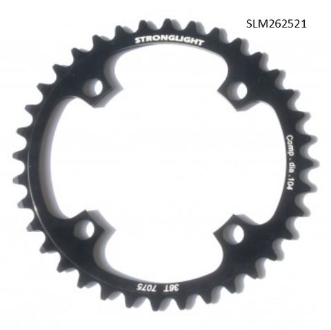 BICYCLE PARTS - CHAINRING - MTB STRONGLIGHT , 36T, 7075 SINGLE RING - 104MM BCD FOR 4H 9 SPEED BK