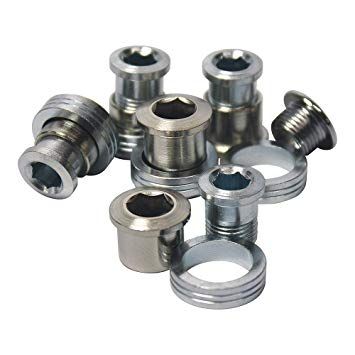STRONGSCREW Chainring Bolt Kits For Triple Messenger 5 Arms Steel ALU Silver Bicycle Cycling Parts