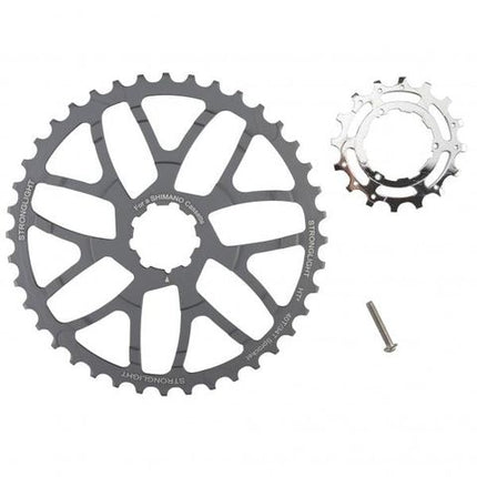 Stronglight 42T Aluminum Cassette Extender For Shimano 10 Speed Drivetrain Conversion, Silver - High Performance Cycling Gear For Bikers