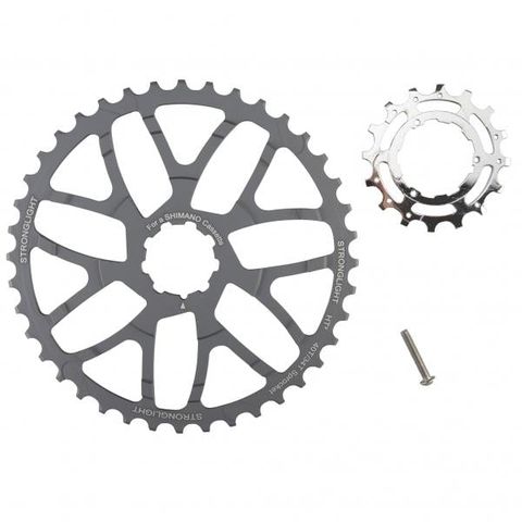 Stronglight 42T Aluminum Cassette Extender For Shimano 10 Speed Drivetrain Conversion, Silver - High Performance Cycling Gear For Bikers