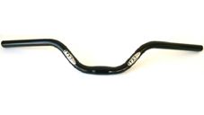 BICYCLE PARTS - HANDLEBAR 25.4MM, 63CM WIDE, 90MM RISE, STEEL BLACK