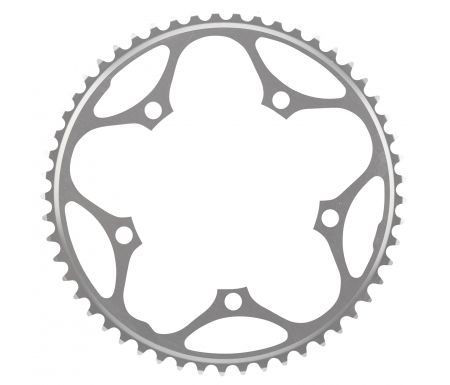 BICYCLE PARTS - ROAD CHAINRING, STANDARD TYPE S - 5083 SILVER, 9/10 SPEED, 130 BCD OUTER.53T, 5 ARMS, A QUALITY STRONGLIGHT PRODUCT, CHAINRING - 267030 (DOES NOT HAVE PICKUP POINTS)
