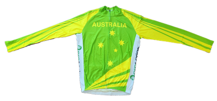 BICYCLE PARTS - JERSEY, TOURIST, SUMMER LONG SLEEVE, FULL ZIP, AUSTRALIA DESIGN, X LARGE