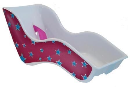 BICYCLE PARTS - DOLL CARRIER, STARS, PINKY PURPLE WITH BLUE STARS, BIKES - UP
