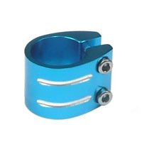 BICYCLE PARTS - CLAMP 31.8MM ANOD BLUE, ALLOY