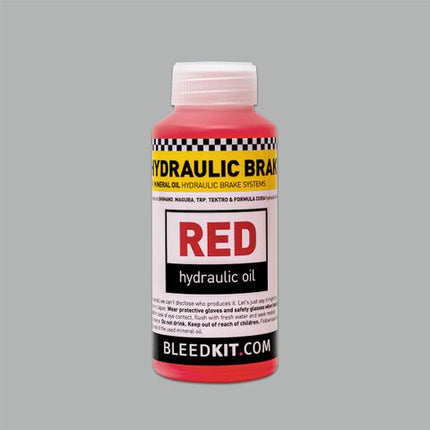 BICYCLE PARTS - OIL BY BLEEDKIT - RED MINERAL HYDRAULIC OIL 100 ML MO - 10200 PREMIUM PRODUCT MADE IN SLOVENIA