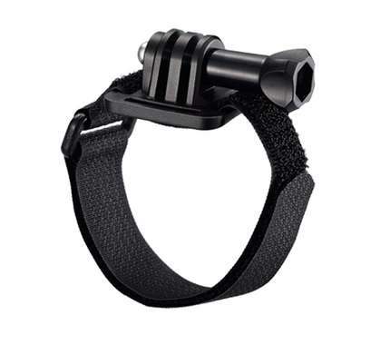 BICYCLE PARTS - MOUNT - HELMET MOUNT FOR LIGHT OR GO PRO, MOUNTS VIA VELCRO STRAP.
