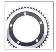 BICYCLE PARTS - CHAIN RING 44T X 130 BCD FOR SINGLE SPEED, ALLOY, 1/2 X 3/32 GREY