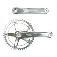 Sturmey Archer Single Speed Crankset 44T Alloy 170mm Silver For Cycling Enthusiasts And Commuters