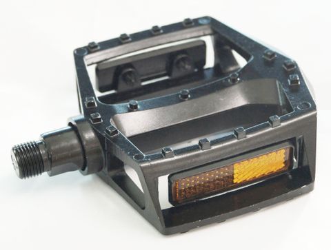 BICYCLE PARTS - PEDALS 9/16 BMX, LARGE PLATFORM, ONE PIECE ALLOY BODY, BLACK BY FPD