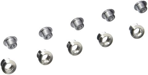 BICYCLE PARTS - CHAINRING BOLT KITS, STRONGROAD SCREW FOR DOUBLE (5 ARMS) STEEL SILVER