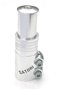 BICYCLE PARTS - SATORI HEADS - UP 4 ADAPTOR SILVER FOR 1 1/8 STEERER TUBE
