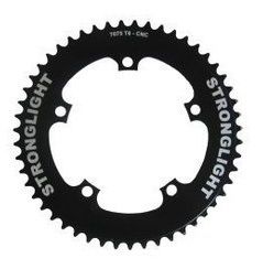 Stronglight 52T 130mm BCD Track Chainring 7075 CNC Aluminum Black For Cycling & Bike Performance