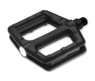 BICYCLE PARTS - PEDALS 9/16 BMX, ONE PIECE NYLON BODY/SATIN AXLE, BLACK
