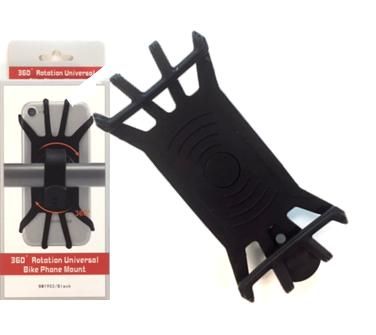 BICYCLE PARTS - PHONE HOLDER - RUBBER WRAP MOUNT WITH SWIVEL FUNCTION. GREAT PACKAGING