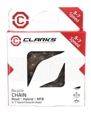 BICYCLE PARTS - CHAIN - 5 - 7 SPEED - CLARKS - 136L - GREY - E - BIKE - W/CONNECT LINK