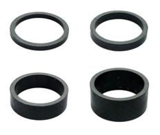 BICYCLE PARTS - SPACER SET CARBON, 1 1/8 DIA, QTY 1OF 3, 5, 10, 15MM PER BAG