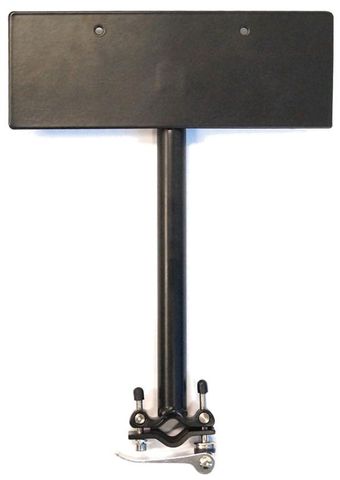 BICYCLE PARTS - NUMBER PLATE HOLDER - UNIVERSAL, FOR VEHICLE MOUNTED BICYCLE CARRIERS, MULTI FIT Q/R BRACKET (AVOID GETTING A FINE FOR HAVING YOUR NUMBER PLATE OBSCURED)