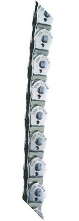 BICYCLE PARTS - CHAIN - HALF LINK, 1/2 X 3/32 X 102L, REINFORCED TOP PLATE & SOLID PINS, SILVER (YBN MK - 918N)