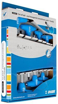 BICYCLE PARTS - UNIOR BOX - SET OF BALL END, T - HANDLE HEX KEYS - 7PCS - 2.5, 3, 4, 5, 6, 8, 10 609337 BICYCLE TOOL SET, 