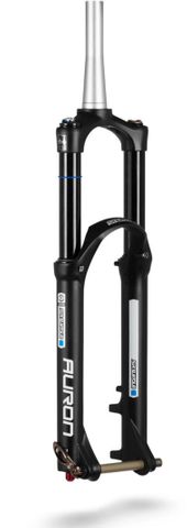 BICYCLE PARTS - SUNTOUR FORK AURON35 EQ RC2 - PCS DISC 15MM QLOC - 110MM 27.5 BOOST, TRAVEL 160, TAPERED STEERER, GLOSS BLACK