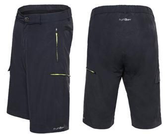 BICYCLE PARTS - MENS BAGGY SHORTS FUNKIER , POLICORO / BLACK, XXL, MESH LINING INC CHAMOIS