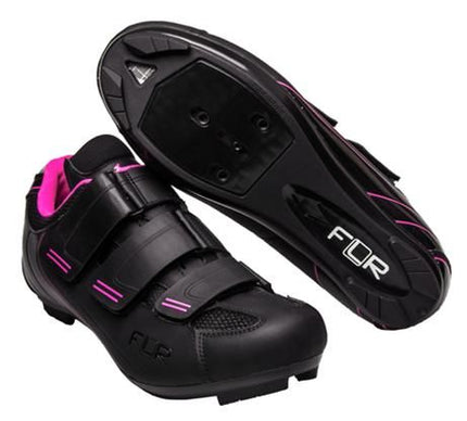 FLR Pro Road Cycling Shoes Size 36 Black Pink Highlights Cycling Footwear For Outdoor Sport Training