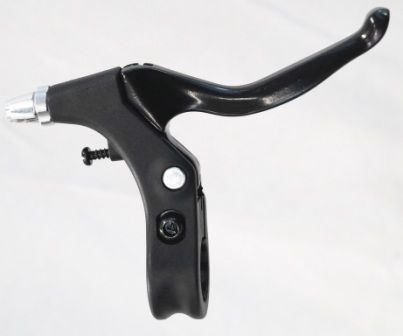 BICYCLE PARTS - BRAKE LEVER, 2 FINGER TYPE (SOLD IN PAIRS), V - BRAKE, ALLOY LEVER, RESIN BODY, ALL BLACK