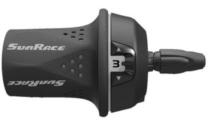 BICYCLE PARTS - TWIST SHIFT, , LEFT SIDE, 3 SPEED, W/INNER WIRE L: 1700M, GRAY QUALITY SUNRACE PRODUCT