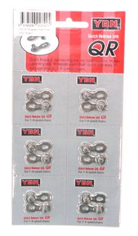 BICYCLE PARTS - CHAIN CONNECTOR - MISSING LLINKS 3/32, 7/8 SPEED, 7.3MM, SILVER (6 PER CARD)