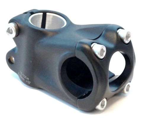 BICYCLE PARTS - AHEAD STEM - 50MM EXT, 0 DEGREE, 28.6MM DIA., 31.8MM BB, BLACK - INCLUDES SHIM TO SUIT 25.4MM STEERER