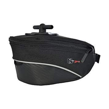 BICYCLE PARTS - SADDLE BAG - Q/R 0.7L WEDGE BAG, WEATHERPROOF DESIGN, REINFORCED HOOK & LOOP ATTACHEMENT, REFLECTIVE DETAILING, BLACK - OXFORD PRODUCT